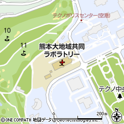 熊本大地域共同ラボラトリー周辺の地図