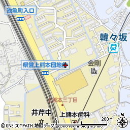 上熊本郵便局 ＡＴＭ周辺の地図