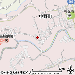 長崎県島原市中野町227周辺の地図