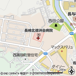 ヤマザキＹショップ長崎北徳洲会病院店周辺の地図