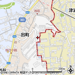 熊本県熊本市西区津浦町周辺の地図
