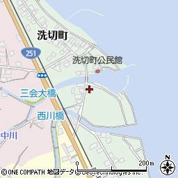 長崎県島原市洗切町1444-3周辺の地図