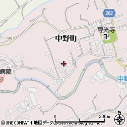 長崎県島原市中野町1202周辺の地図