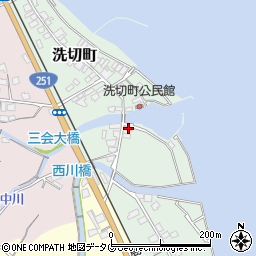 長崎県島原市洗切町1444-2周辺の地図
