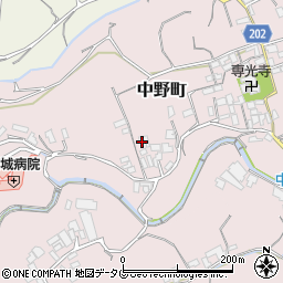 長崎県島原市中野町1205周辺の地図