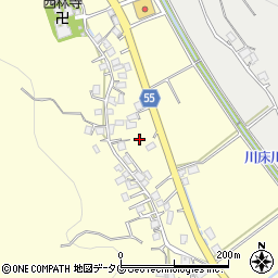 〒854-0052 長崎県諫早市川床町の地図