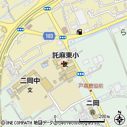 熊本市立託麻東小学校周辺の地図