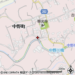 長崎県島原市中野町1223周辺の地図