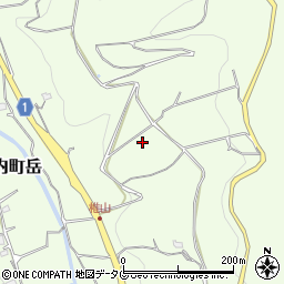 熊本県熊本市西区河内町岳周辺の地図
