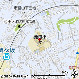 熊本市立池田小学校周辺の地図