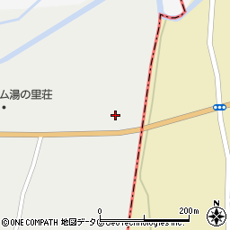 奥阿蘇田楽周辺の地図