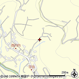長崎県諫早市多良見町西川内周辺の地図