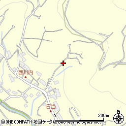 長崎県諫早市多良見町西川内周辺の地図