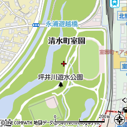 熊本県熊本市北区清水町大字室園周辺の地図