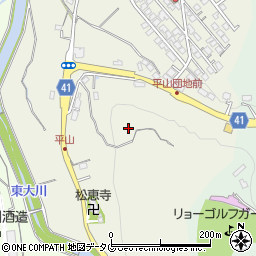 長崎県諫早市平山町周辺の地図