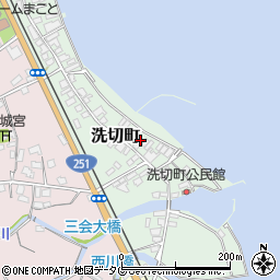 長崎県島原市洗切町丙周辺の地図