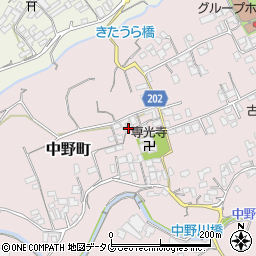 長崎県島原市中野町1251周辺の地図