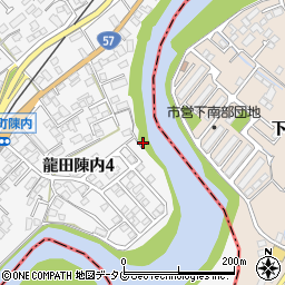 熊本県熊本市北区龍田陳内4丁目17周辺の地図