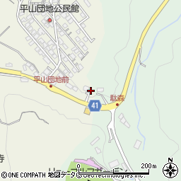 長崎県諫早市平山町387-6周辺の地図