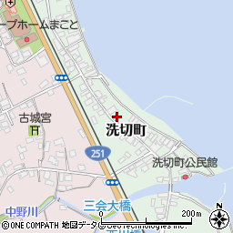 長崎県島原市洗切町周辺の地図