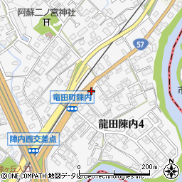 北バイパス龍田陳内周辺の地図