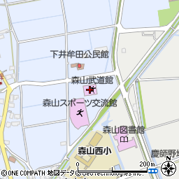 森山武道館周辺の地図