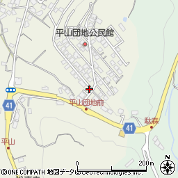 長崎県諫早市平山町349-1周辺の地図
