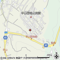 長崎県諫早市平山町348-3周辺の地図
