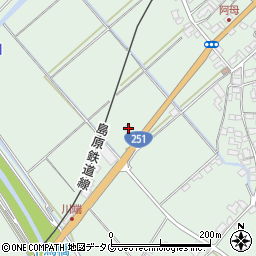 長崎県雲仙市吾妻町阿母名1987周辺の地図