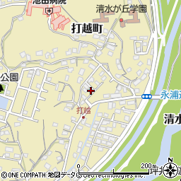 熊本県熊本市北区打越町32-7周辺の地図