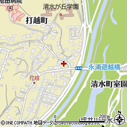 熊本県熊本市北区打越町32-33周辺の地図