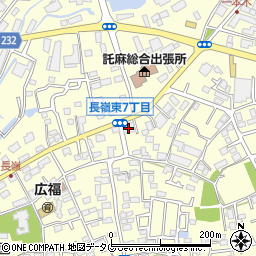 肥後銀行託麻東支店 ＡＴＭ周辺の地図