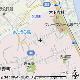 長崎県島原市中野町115周辺の地図