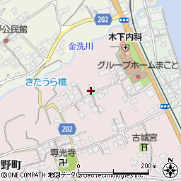 長崎県島原市中野町105周辺の地図