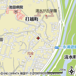 熊本県熊本市北区打越町32-22周辺の地図