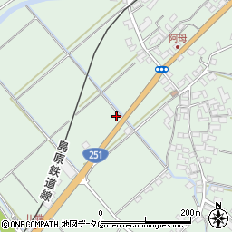 長崎県雲仙市吾妻町阿母名1992周辺の地図