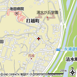 熊本県熊本市北区打越町32-21周辺の地図