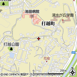 熊本県熊本市北区打越町31-34周辺の地図