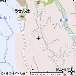 長崎県雲仙市吾妻町栗林名405周辺の地図