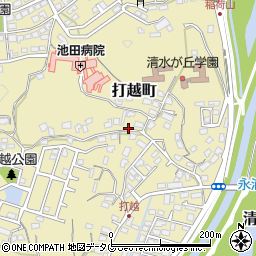 熊本県熊本市北区打越町34-48周辺の地図