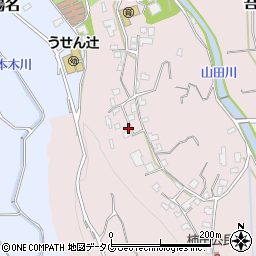 長崎県雲仙市吾妻町栗林名408周辺の地図