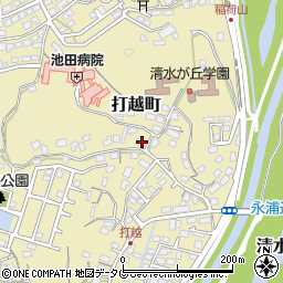 熊本県熊本市北区打越町34-44周辺の地図