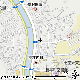 長崎銀行長与支店周辺の地図