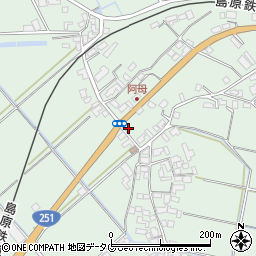 長崎県雲仙市吾妻町阿母名1933周辺の地図