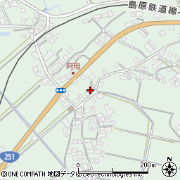 長崎県雲仙市吾妻町阿母名1939周辺の地図