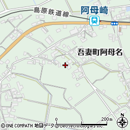長崎県雲仙市吾妻町阿母名1156周辺の地図