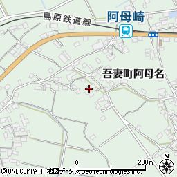 長崎県雲仙市吾妻町阿母名1155周辺の地図