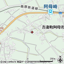 長崎県雲仙市吾妻町阿母名1158周辺の地図