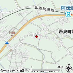長崎県雲仙市吾妻町阿母名1828周辺の地図