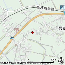 長崎県雲仙市吾妻町阿母名1827-3周辺の地図